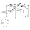 Pergola with Adjustable Roof 3×3 m Steel – Cream White