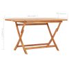 Folding Garden Table 160x80x75 cm Solid Teak Wood