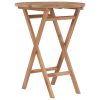 Folding Garden Table 60 cm Solid Teak Wood – Round