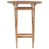 Folding Garden Table 60 cm Solid Teak Wood – Round