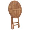 Folding Garden Table 60 cm Solid Teak Wood – Round