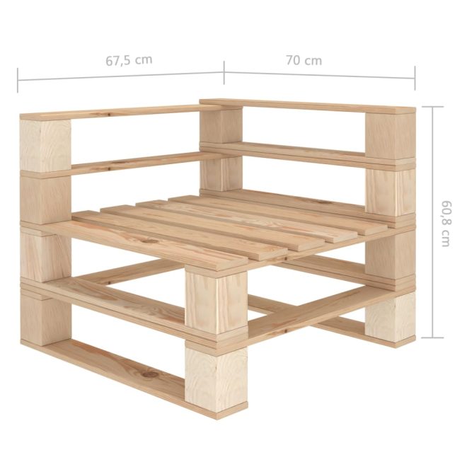 Garden Pallet Wood – Corner Sofa