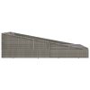 Garden Bed Grey 110×200 cm Poly Rattan