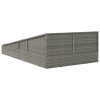 Garden Bed Grey 110×200 cm Poly Rattan