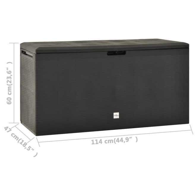 Garden Storage Box Anthracite 114x47x60 cm