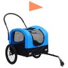 2-in-1 Pet Bike Trailer and Jogging Stroller – Blue and Black