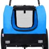 2-in-1 Pet Bike Trailer and Jogging Stroller – Blue and Black