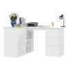 Corner Desk 145x100x76 cm Engineered Wood – White