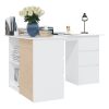 Corner Desk 145x100x76 cm Engineered Wood – White