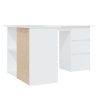 Corner Desk 145x100x76 cm Engineered Wood – White