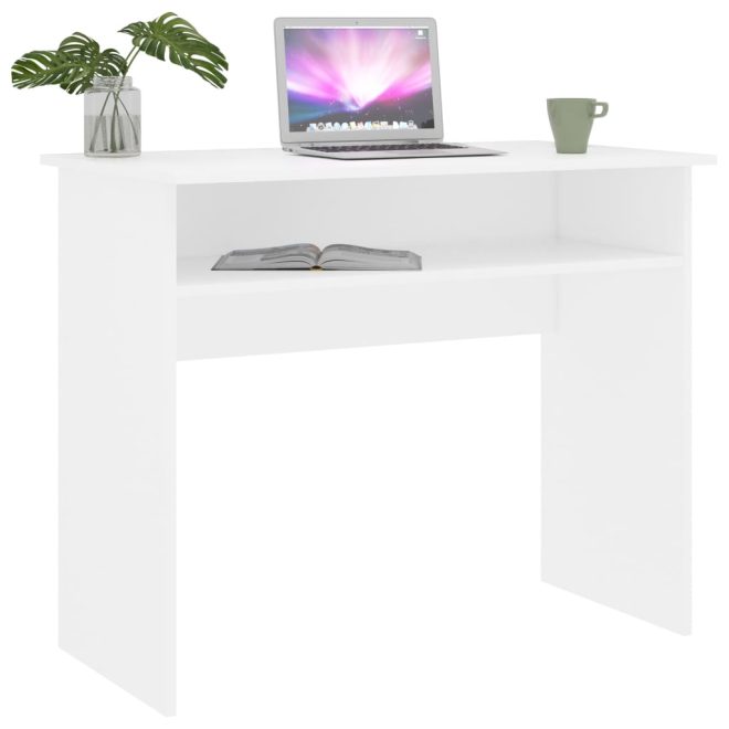 Desk 90x50x74 cm Engineered Wood – White