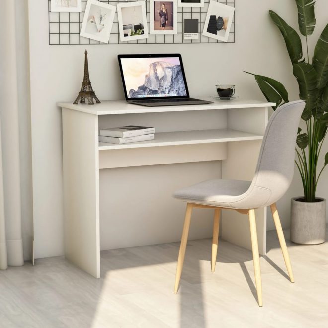 Desk 90x50x74 cm Engineered Wood – White