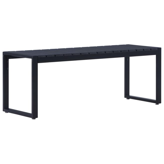 Garden Bench PS Board Black – 120.5x40x45 cm