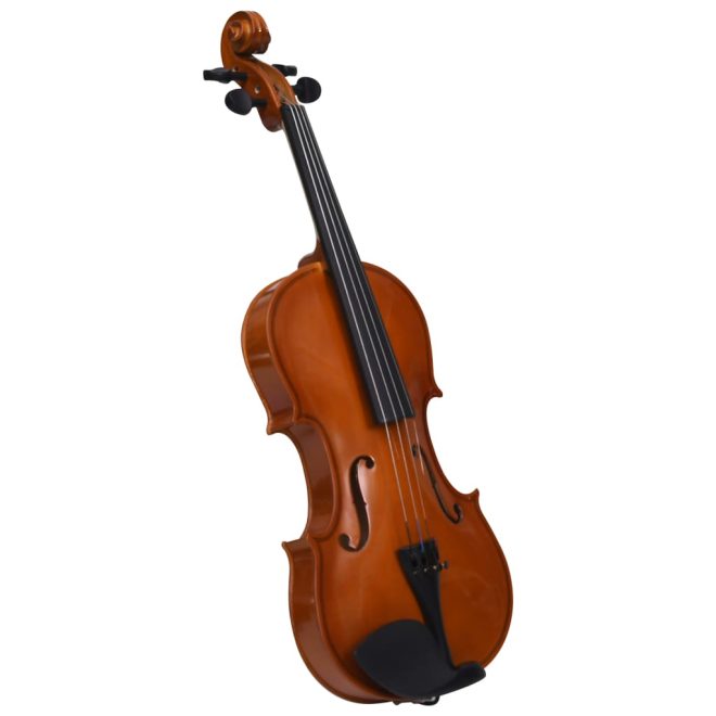 Violin Full Set with Bow and Chin Rest Dark Wood 4/4