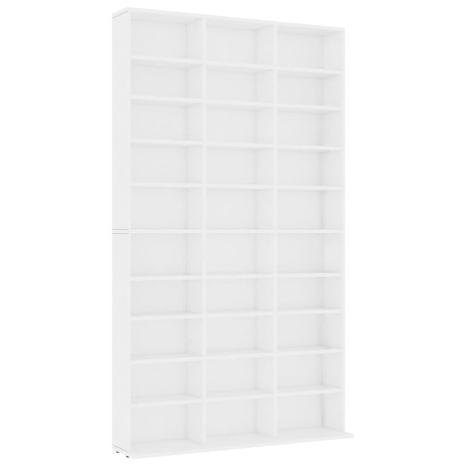 CD Cabinet Engineered Wood – 102x16x177.5 cm, White