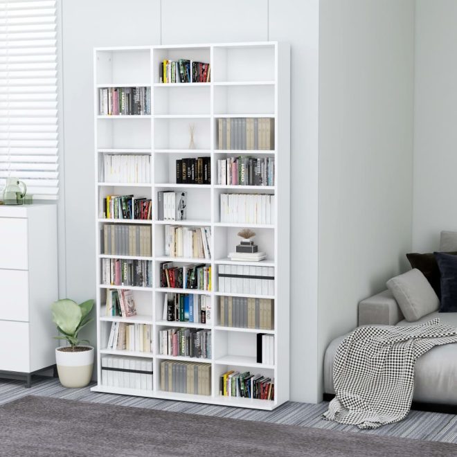 CD Cabinet Engineered Wood – 102x16x177.5 cm, White