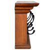 Wall Mounted Coat Rack Solid Teak Wood – 70x10x20 cm