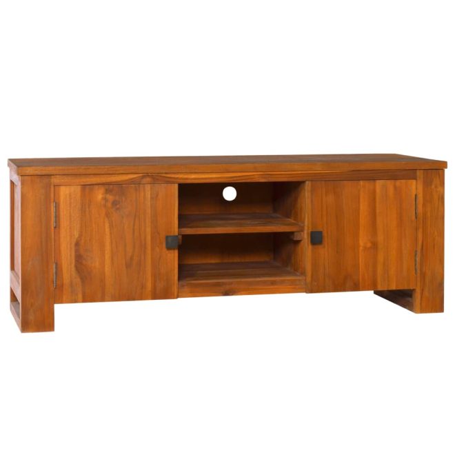 Hawick TV Cabinet 110x30x40 cm Solid Teak Wood