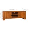 Hawick TV Cabinet 110x30x40 cm Solid Teak Wood