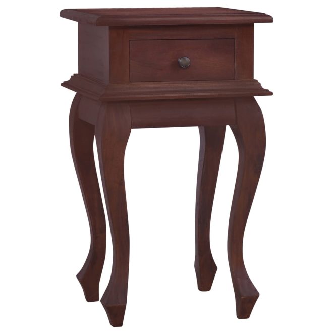 Edison Bedside Table 35x30x60 cm Solid Mahogany Wood – Classical Brown