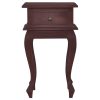 Edison Bedside Table 35x30x60 cm Solid Mahogany Wood – Classical Brown