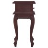 Edison Bedside Table 35x30x60 cm Solid Mahogany Wood – Classical Brown