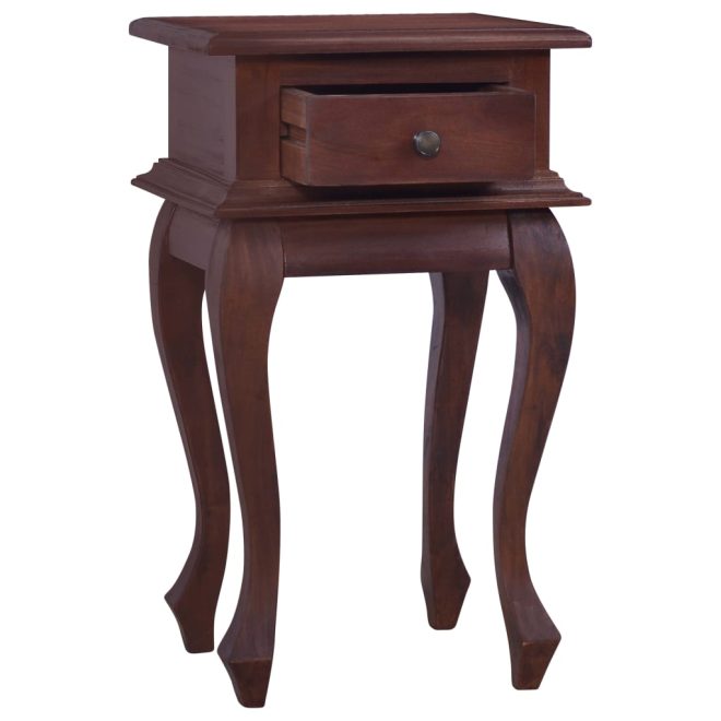 Edison Bedside Table 35x30x60 cm Solid Mahogany Wood – Classical Brown