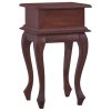 Edison Bedside Table 35x30x60 cm Solid Mahogany Wood – Classical Brown