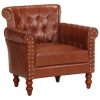 Armchair Real Goat Leather – Brown