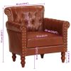 Armchair Real Goat Leather – Brown