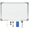 Magnetic Dry-erase Whiteboard White Steel – 50×35 cm