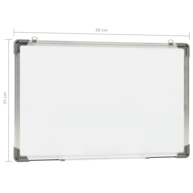 Magnetic Dry-erase Whiteboard White Steel – 50×35 cm