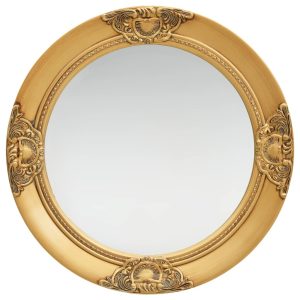 Wall Mirror Baroque Style – 50 cm, Gold