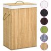 Bamboo Laundry Basket – 40x30x60 cm, Light Brown