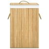 Bamboo Laundry Basket – 40x30x60 cm, Light Brown