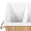 Bamboo Laundry Basket – 40x30x60 cm, Light Brown