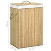 Bamboo Laundry Basket – 40x30x60 cm, Light Brown