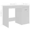 Desk 140x50x76 cm Engineered Wood – White