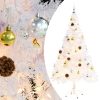 Artificial Christmas Tree with Baubles and LEDs White – 150×75 cm