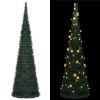 Pop-up String Artificial Christmas Tree with LED Green – 150×46 cm