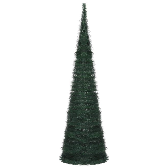 Pop-up String Artificial Christmas Tree with LED Green – 150×46 cm