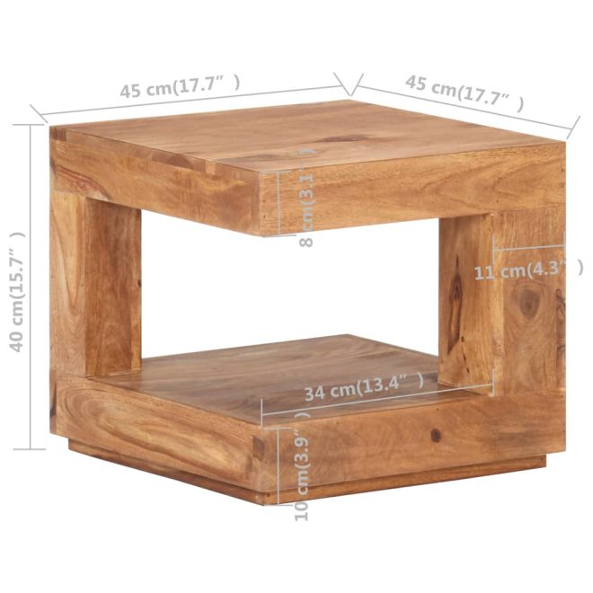 Coffee Table 45x45x40 cm Solid Sheesham Wood