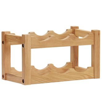 Wine Rack for Bottles 37x21x21 cm Solid Oak Wood