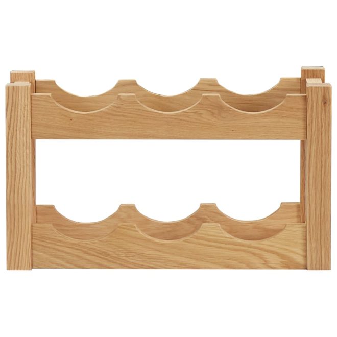 Wine Rack for Bottles 37x21x21 cm Solid Oak Wood – 6