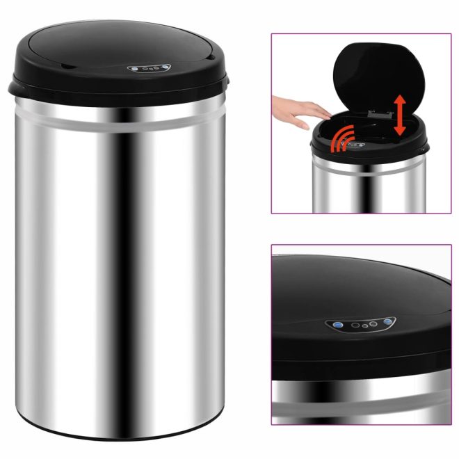 Automatic Sensor Dustbin Stainless Steel – Silver, 40 L