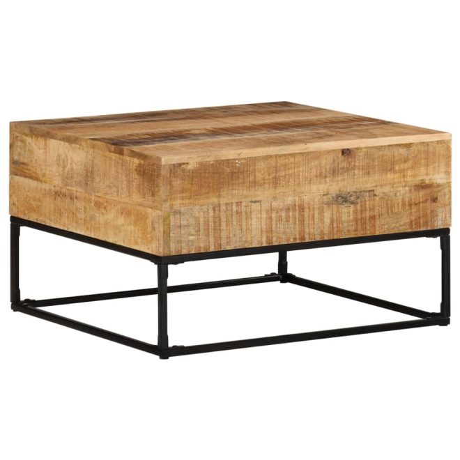 Coffee Table 68x68x41 cm – Rough Mango Wood