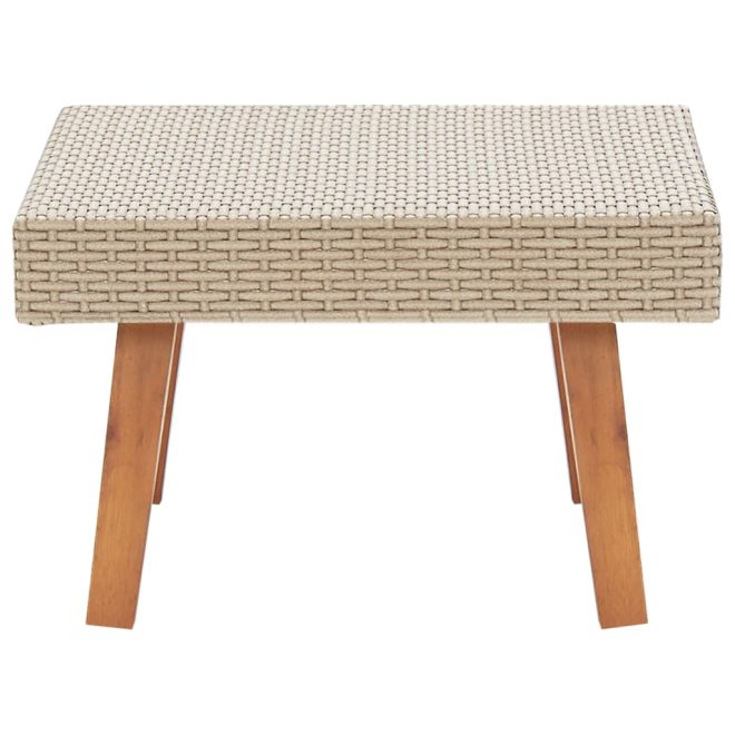 Garden Coffee Table Poly Rattan – Beige