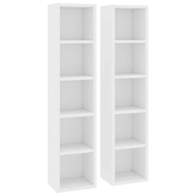 CD Cabinets 21x16x93.5 cm Engineered Wood – White