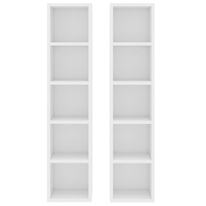 CD Cabinets 21x16x93.5 cm Engineered Wood – White