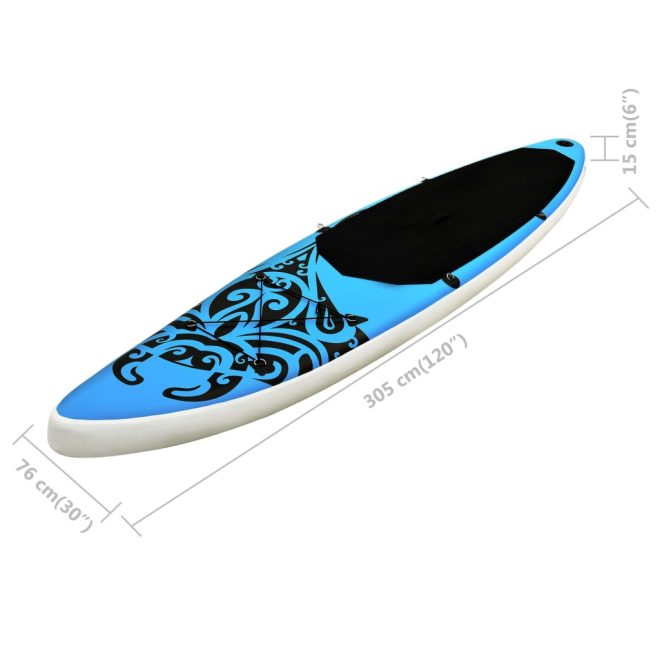 Inflatable Stand Up Paddleboard Set – 305x76x15 cm, Blue